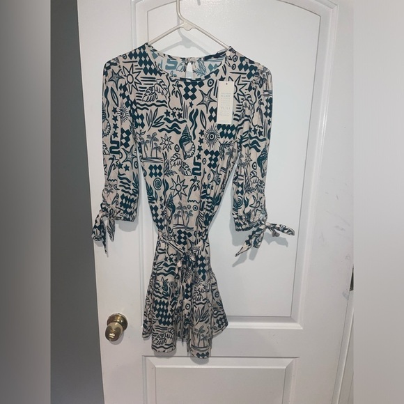 New! Shore Riviera Nautical Dress in Pacific Blues 🧿🌊 ⚓️ XS NWT! - Picture 5 of 11